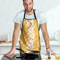 Hawaiian Lei Day Apron Gold Hibiscus Flowers Lei Art - Polynesian Pride