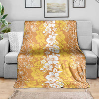 Hawaiian Lei Day Blanket Gold Hibiscus Flowers Lei Art LT9 - Polynesian Pride