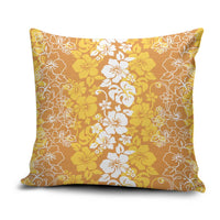 Hawaiian Lei Day Pillow Cover Gold Hibiscus Flowers Lei Art - Polynesian Pride