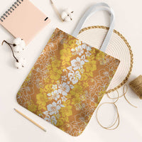 Hawaiian Lei Day Tote Bag Gold Hibiscus Flowers Lei Art - Polynesian Pride
