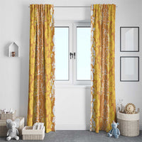 Hawaiian Lei Day Window Curtain Gold Hibiscus Flowers Lei Art LT9 - Polynesian Pride