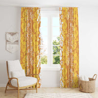 Hawaiian Lei Day Window Curtain Gold Hibiscus Flowers Lei Art LT9 - Polynesian Pride