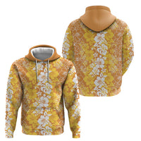 Hawaiian Lei Day Zip Hoodie Gold Hibiscus Flowers Lei Art LT9 - Polynesian Pride