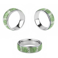 Hawaiian Lei Day Classic Ring Green Hibiscus Flowers Lei Art LT9 - Polynesian Pride