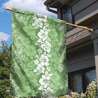 Hawaiian Lei Day Garden Flag Green Hibiscus Flowers Lei Art LT9 - Polynesian Pride