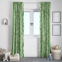Hawaiian Lei Day Window Curtain Green Hibiscus Flowers Lei Art LT9 - Polynesian Pride