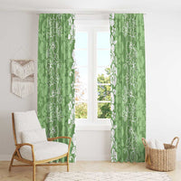 Hawaiian Lei Day Window Curtain Green Hibiscus Flowers Lei Art LT9 - Polynesian Pride