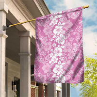 Hawaiian Lei Day Garden Flag Pink Hibiscus Flowers Lei Art LT9 House Flag Pink - Polynesian Pride