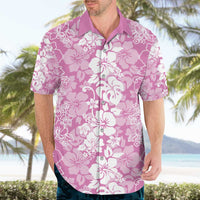 Hawaiian Lei Day Hawaiian Shirt Pink Hibiscus Flowers Lei Art