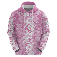 Hawaiian Lei Day Hoodie Pink Hibiscus Flowers Lei Art