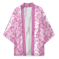 Hawaiian Lei Day Kimono Pink Hibiscus Flowers Lei Art - Polynesian Pride