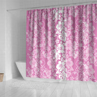 Hawaiian Lei Day Shower Curtain Pink Hibiscus Flowers Lei Art