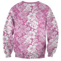 Hawaiian Lei Day Sweatshirt Pink Hibiscus Flowers Lei Art LT9 - Polynesian Pride