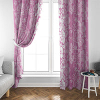Hawaiian Lei Day Window Curtain Pink Hibiscus Flowers Lei Art LT9 - Polynesian Pride