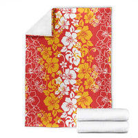 Hawaiian Lei Day Blanket Red Hibiscus Flowers Lei Art LT9 - Polynesian Pride