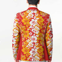 Hawaiian Lei Day Blazer Red Hibiscus Flowers Lei Art - Polynesian Pride