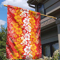 Hawaiian Lei Day Garden Flag Red Hibiscus Flowers Lei Art LT9 - Polynesian Pride