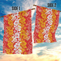 Hawaiian Lei Day Garden Flag Red Hibiscus Flowers Lei Art LT9 - Polynesian Pride