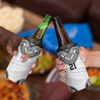 Flying Fijians Pacific Fiji Rugby Custom 4 in 1 Can Cooler Tumbler Polynesian Pattern
