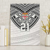 Flying Fijians Pacific Fiji Rugby Custom Canvas Wall Art Polynesian Pattern LT9 Without Frame White - Polynesian Pride