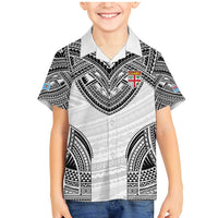 Flying Fijians Pacific Fiji Rugby Custom Family Matching Mermaid Dress and Hawaiian Shirt Polynesian Pattern