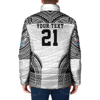 Flying Fijians Pacific Fiji Rugby Custom Padded Jacket Polynesian Pattern - Polynesian Pride