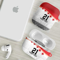 Ikale Tahi Pacific Tonga Rugby Custom AirPods Case Tongan Ngatu with Flag Pattern - Polynesian Pride