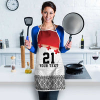 Ikale Tahi Pacific Tonga Rugby Custom Apron Tongan Ngatu with Flag Pattern - Polynesian Pride