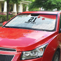 Ikale Tahi Pacific Tonga Rugby Custom Auto Sun Shade Tongan Ngatu with Flag Pattern - Polynesian Pride