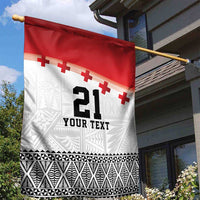 Ikale Tahi Pacific Tonga Rugby Custom Garden Flag Tongan Ngatu with Flag Pattern