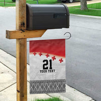 Ikale Tahi Pacific Tonga Rugby Custom Garden Flag Tongan Ngatu with Flag Pattern