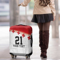 Ikale Tahi Pacific Tonga Rugby Custom Luggage Cover Tongan Ngatu with Flag Pattern