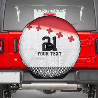 Ikale Tahi Pacific Tonga Rugby Custom Spare Tire Cover Tongan Ngatu with Flag Pattern