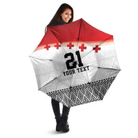 Ikale Tahi Pacific Tonga Rugby Custom Umbrella Tongan Ngatu with Flag Pattern - Polynesian Pride