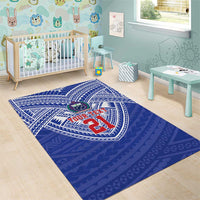 Manu Samoa Pacific Samoa Rugby Custom Area Rug Polynesian Pattern