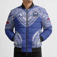 Manu Samoa Pacific Samoa Rugby Custom Bomber Puffer Jacket Polynesian Pattern - Polynesian Pride