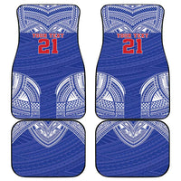 Manu Samoa Pacific Samoa Rugby Custom Car Mats Polynesian Pattern