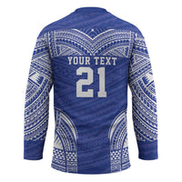 Manu Samoa Pacific Samoa Rugby Custom Hockey Jersey Polynesian Pattern - Polynesian Pride