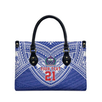 Manu Samoa Pacific Samoa Rugby Custom Leather Bag Polynesian Pattern - Polynesian Pride