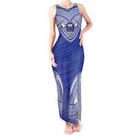 Manu Samoa Pacific Samoa Rugby Custom Tank Maxi Dress Polynesian Pattern LT9 Women Blue - Polynesian Pride