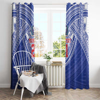 Manu Samoa Pacific Samoa Rugby Custom Window Curtain Polynesian Pattern