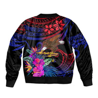 Custom American Samoa Bomber Jacket Manu'a Cession Day Polynesian Tribal LT9 - Polynesian Pride