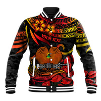 Custom PNG Remembrance Day Baseball Jacket Polynesian Tribal and Poppy LT9 Unisex Red - Polynesian Pride