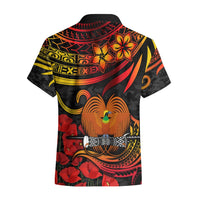 Custom PNG Remembrance Day Hawaiian Shirt Polynesian Tribal and Poppy LT9 - Polynesian Pride