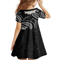 White Sunday Tokelau Gardenia Thunbergia Family Matching Off The Shoulder Long Sleeve Dress and Hawaiian Shirt Fakamalo Atu Kia Te Koutou Uma LT9 - Polynesian Pride