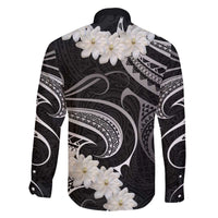 White Sunday Tokelau Gardenia Thunbergia Family Matching Off The Shoulder Long Sleeve Dress and Hawaiian Shirt Fakamalo Atu Kia Te Koutou Uma LT9 - Polynesian Pride