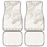 Tokelau Gardenia Thunbergia Car Mats Black Polynesian Art Vibe