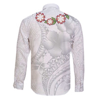 Manuia le Aso Sa o Tamaiti Tonga Family Matching Off Shoulder Short Dress and Hawaiian Shirt White Sunday Heilala Lei