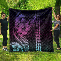 Hawaiian Sea Turtle Quilt Pink Hibiscus Flowers and Kakau Pattern