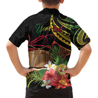 Personalised Tokelau Tropical Flowers Family Matching Summer Maxi Dress and Hawaiian Shirt Reggae Polynesian Art Vibe LT9 - Polynesian Pride